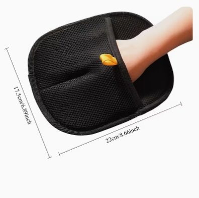 Pet Hair Remover Grooming Glove - Gentle Deshedding Brush Mitt for Cats and Dogs